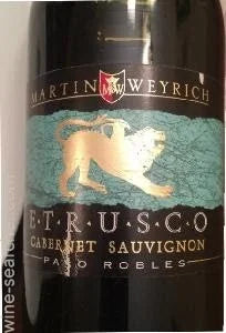 1995 Martin & Weyrich Etrusco Cabernet Sauvignon, Paso Robles, USA