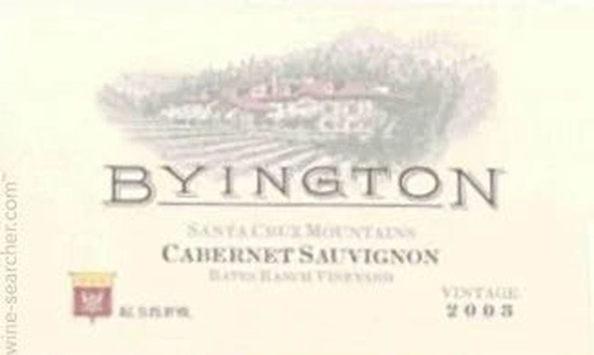 1993 Byington Bates Ranch Vineyard Cabernet Sauvignon, Santa Cruz Mountains, USA