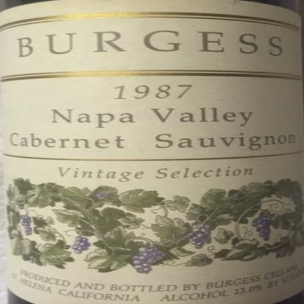 1987 Burgess Cabernet Sauvignon Vintage Selection | Cabernet Sauvignon | 750ml | Red | Dry