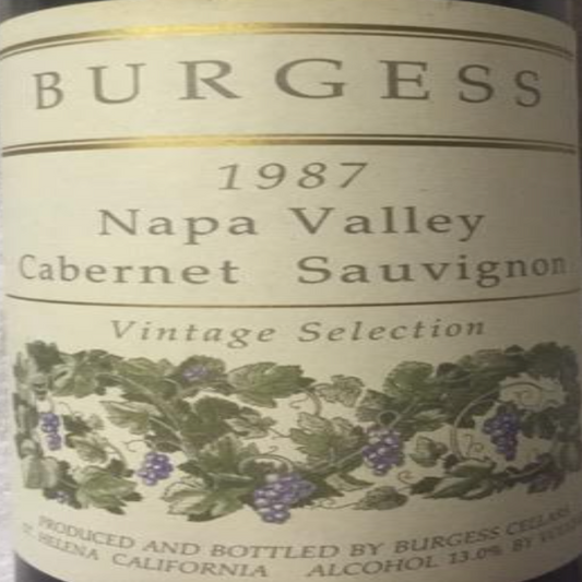 1987 Burgess Cabernet Sauvignon Vintage Selection | Cabernet Sauvignon | 750ml | Red | Dry